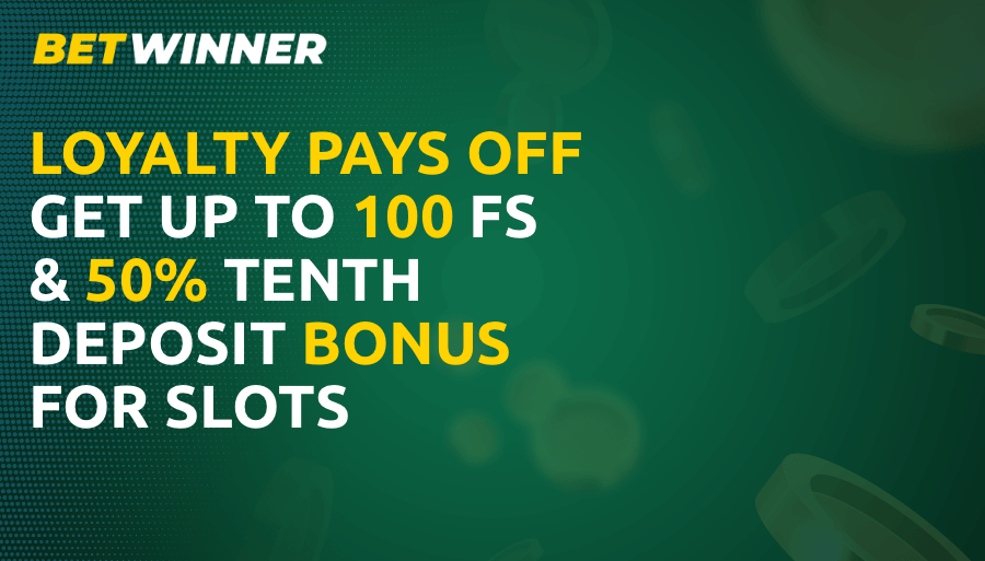 As part of the Loyalty Pays Off promotion, Betwinner casino users can get a bonus as well as free spins